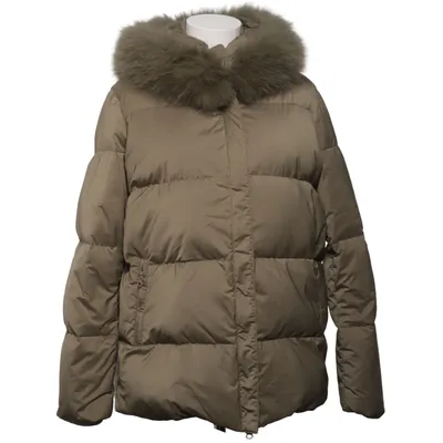 Veste d'hiver (Beige) de Meotine Duvet, Plume, Fourrure de renard, Polyamide, Polyester