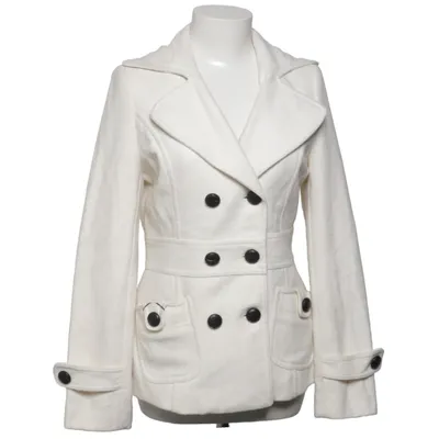 Caban (Blanc) de Forever 21 Polyester, Laine
