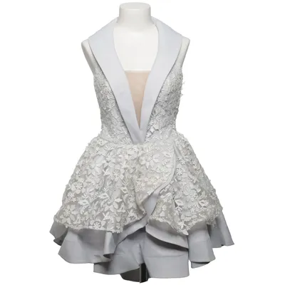 Robe de cocktail (Gris, Blanc) de LOU Élasthane, Polyester