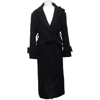 Coat (Black) from M-KAE Polyester, Wool