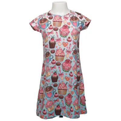 Kleid (Blau, Mehrfarbig) von Six Bunnies Elasthan, Polyester