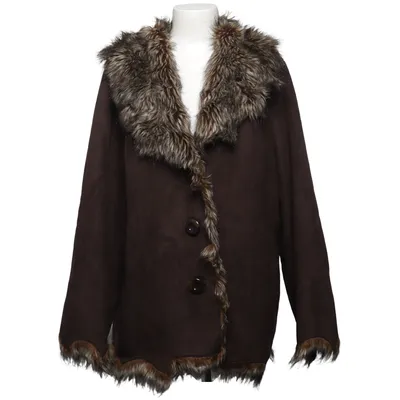 Shearlingjacka (Brun) från Elvi Akryl, Polyester