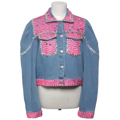 Denimjakke (Blå, Pink, Flerfarvet) fra Mochy Bomuld, Polyester
