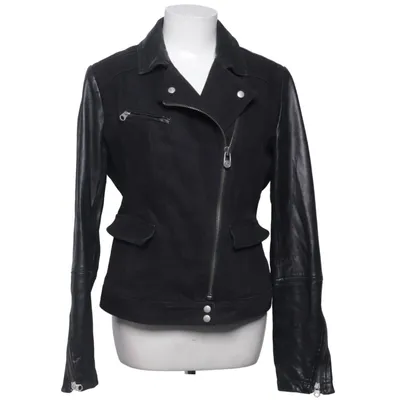 Biker jacket (Black) from Campus Cotton, Leather, Polyester