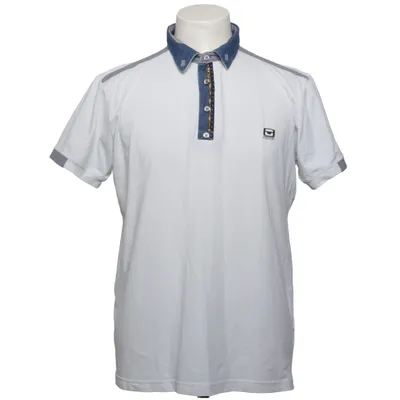 Polo shirt (White, Blue) from O´stin Cotton, Elastane