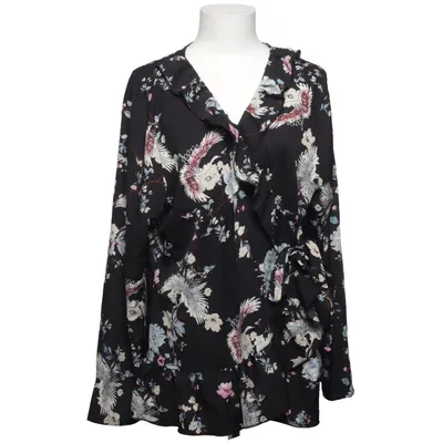 Wikkelblouse (Zwart, Meerkleurig) van Boohoo Plus