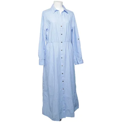 Robe chemise (Bleu, Blanc) de Zara Coton, Polyester, Viscose