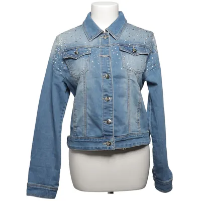Jeansjacke (Blau) von Hello Kiss Baumwolle, Elasthan