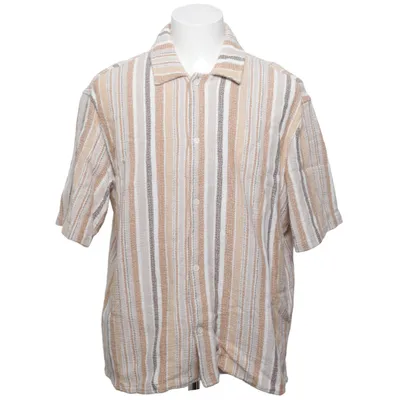 Kortärmad skjorta (Beige, Brun, Vit) från Bershka Bomull