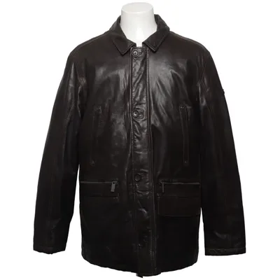 Läderjacka (Brun) från Trapper Bomull, Skinn, Polyester