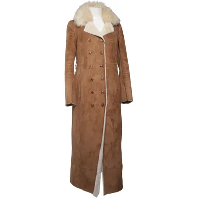 Shearling jas (Bruin, Wit) van Patrizia Pepe