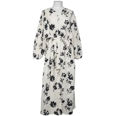 Maxi jurk (Beige, Zwart) van Sora Katoen, Elastaan