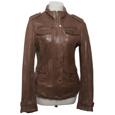 Läderjacka (Brun) från J & E Bomull, Skinn, Polyester