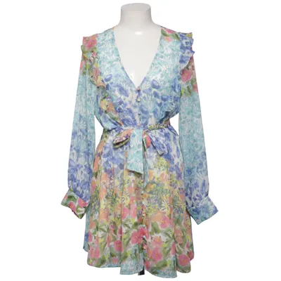 Jurk (Blauw, Roze, Geel) van Zara Polyester, Viscose