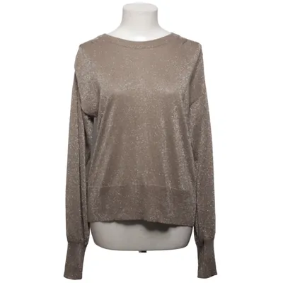 Sweater (Beige) from Object Metallic fiber, Viscose