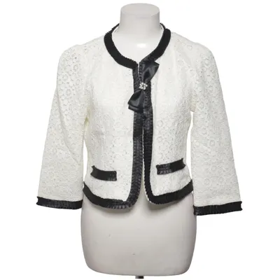 Jacket (White, Black) from Ochirly Acetate, Cotton