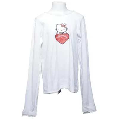 Long sleeve T-shirt (White) from H&M x Hello Kitty Cotton