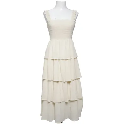 Maxi jurk (Beige) van AFJ x NA-KD Elastaan, Polyester