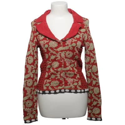 Cardigan (Rood, Groen, Meerkleurig) van Eva & Claudi Katoen, Polyamide, Viscose, Wol
