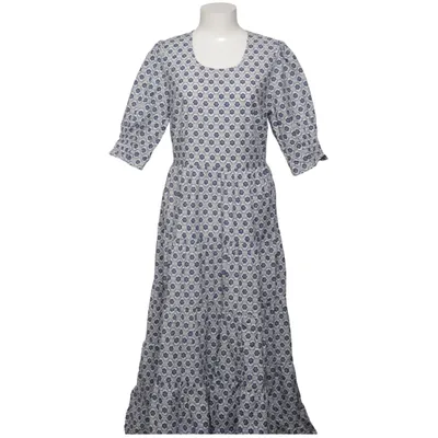 Robe longue (Bleu, Blanc) de Molly Bracken Coton