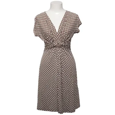 Jurk (Bruin, Wit) van Krisp Elastaan, Viscose