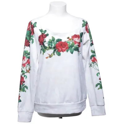 Sweatshirt (White, Multicolored) from Blackmilk Elastane, Polyester