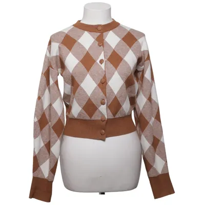 Cardigan (Brun, Hvid) fra Fashion Union Polyamid, Genanvendt polyester