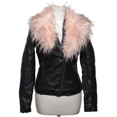 Bikerjakke (Sort, Pink) fra Hello Kiss Akryl, Polyester, Polyurethan