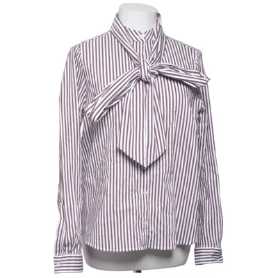 Pussy bow blouse (White, Brown) from Milano Italy