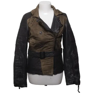 Bikerjacka (Grå, Brun) från Proud Bomull, Skinn, Polyester