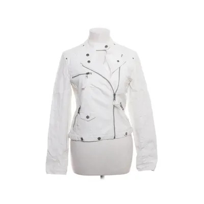 Bikerjack (Wit) van Softy Outerwear Collection Polyester, Polyurethaan, Viscose