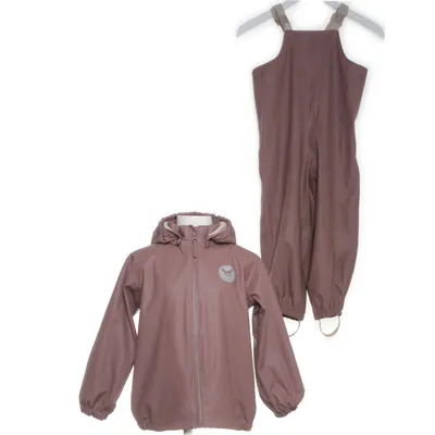 Regnställ (Lila) från Wheat Polyuretan, Återvunnen polyester