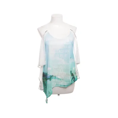 Top (White, Multicolored) from Gaudi Jeans Elastane, Polyester, Viscose
