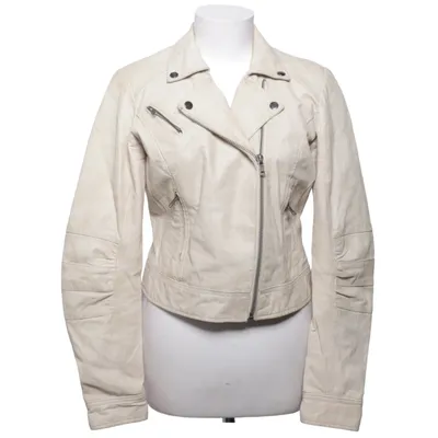 Veste de motard (Beige) de JSFN Cuir, Polyester