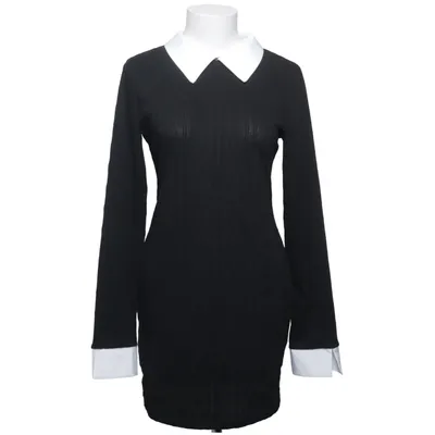 Klänning (Svart, Vit) Elastan, Polyester