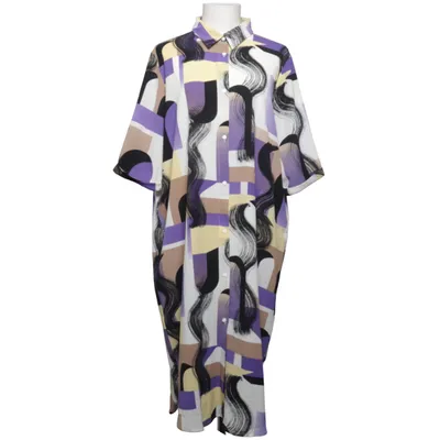 Skjortekjole (Lilla, Flerfarvet) fra Monki Elastan, Polyester