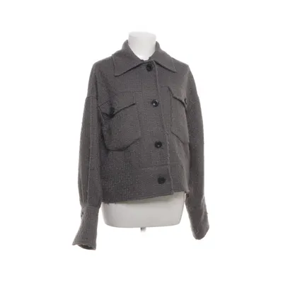 Skjortejakke (Grå) fra Meotine Akryl, Polyester, Rævepels, Uld, Viscose