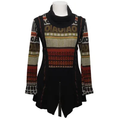 Turtleneck (Black, Multicolored) from Quinze Heures Trente Elastane, Polyamide, Polyester, Viscose