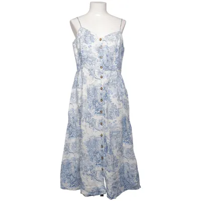 Jurk (Blauw, Wit) van H&M Linnen, Viscose