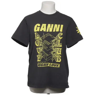 T-shirt (Gris, Jaune) de Ganni Coton biologique