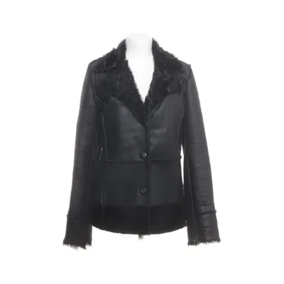 Shearling jas (Zwart)