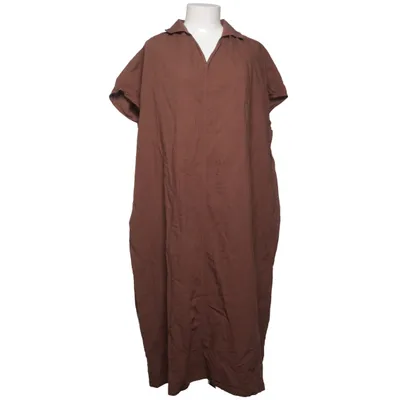 Dress (Brown) from Uniqlo Cotton, Linen, Viscose