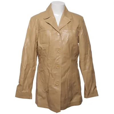Leren jas (Beige) van Auluna Leather Company Leer, Polyester