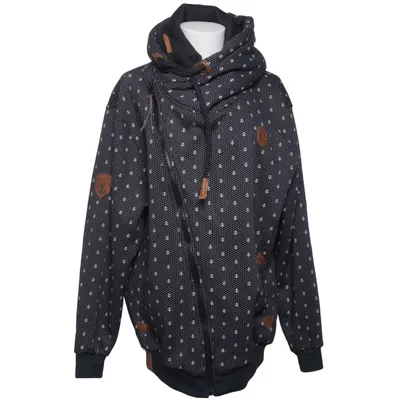 Hoodie (Black, White) from Vinte Cotton, Polyester