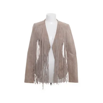 Læderjakke (Beige) fra Ibana Polyester, Læder
