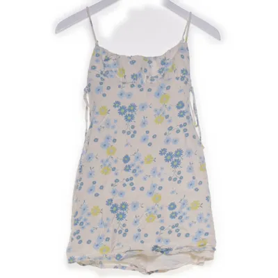 Dress (White, Blue, Yellow) from Zara Cotton, Linen, Viscose