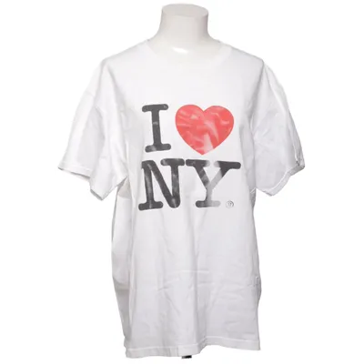 T-shirt (Vit, Röd) från Fruit of the Loom Bomull