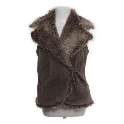 Leren vest (Bruin) van Yessica by C&A Leer, Polyester, Bont, Acryl