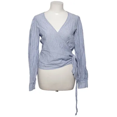 Wikkelblouse (Blauw) van Moves Katoen, Tencel