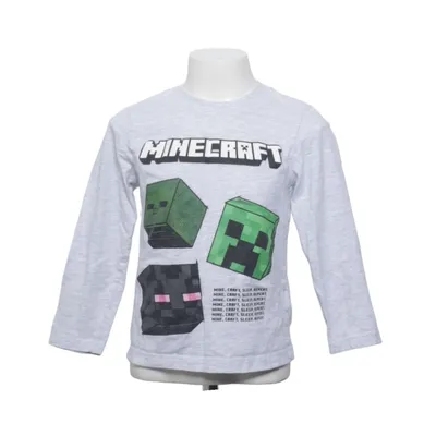 Långärmad t-shirt (Grå, Flerfärgad) från Minecraft Bomull, Polyester